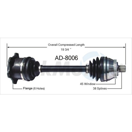 SURTRACK AXLE Cv Axle Shaft, Ad-8006 AD-8006